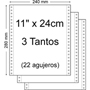 BASIC PAPEL CONTINUO BLANCO 11" x 24cm 3T 1.000-PACK 1124B3